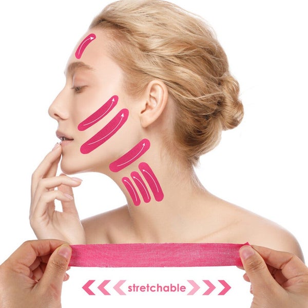 Kinesiology Tape For Face V Line Neck Lifting Wrinkle Remover Sticker Tape 7CM Carousel 2