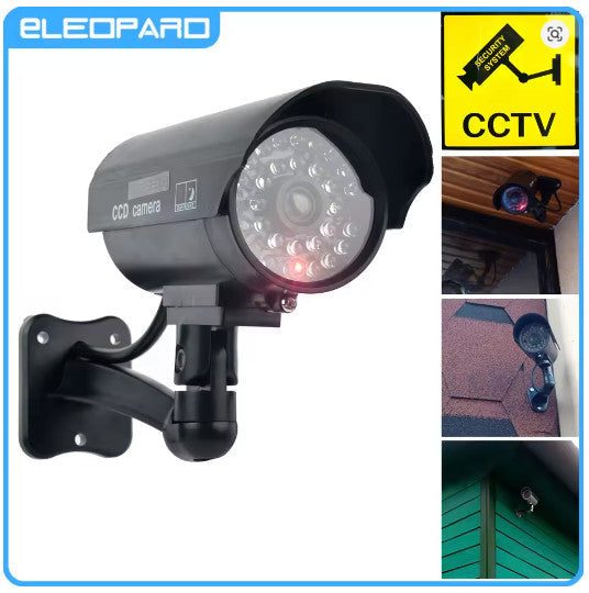 Eleopard Fake Camera Dummy Waterproof Security CCTV Surveillance Camera With Fla Carousel 1
