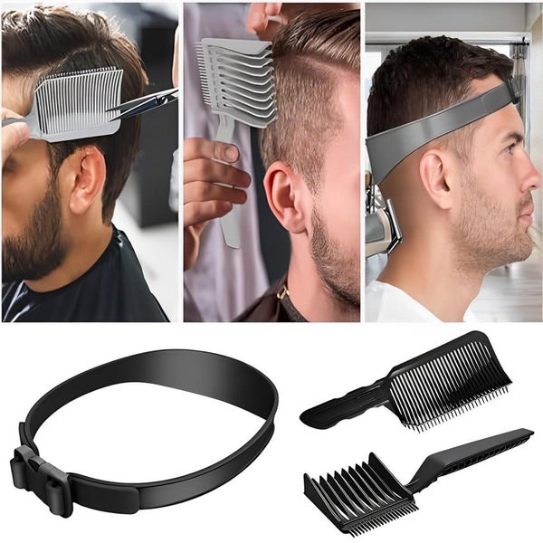 Men Fade Hair Trimming Guide Haircut Curve Positioning Comb Curved Band Carousel 12