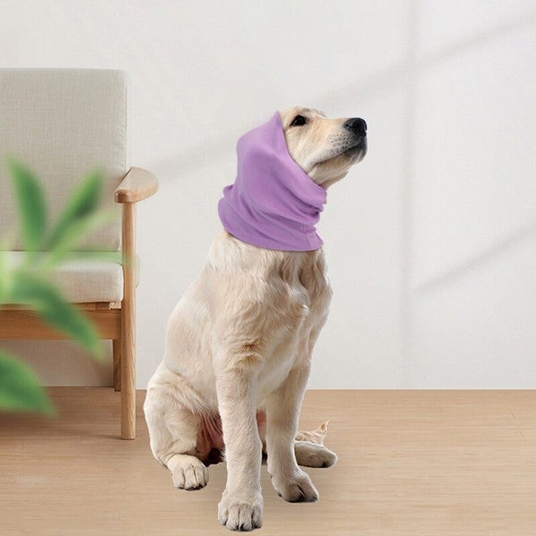 Pet Cat Dog Ears Cover Reduce Noise Barking Anxiety Relief Snood Warm Protector Carousel 2