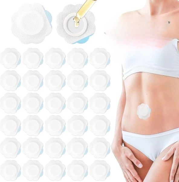 50PCS Castor Oil Pack Wrap for Belly Button, Single-Used Castor Oil Patches Carousel 1