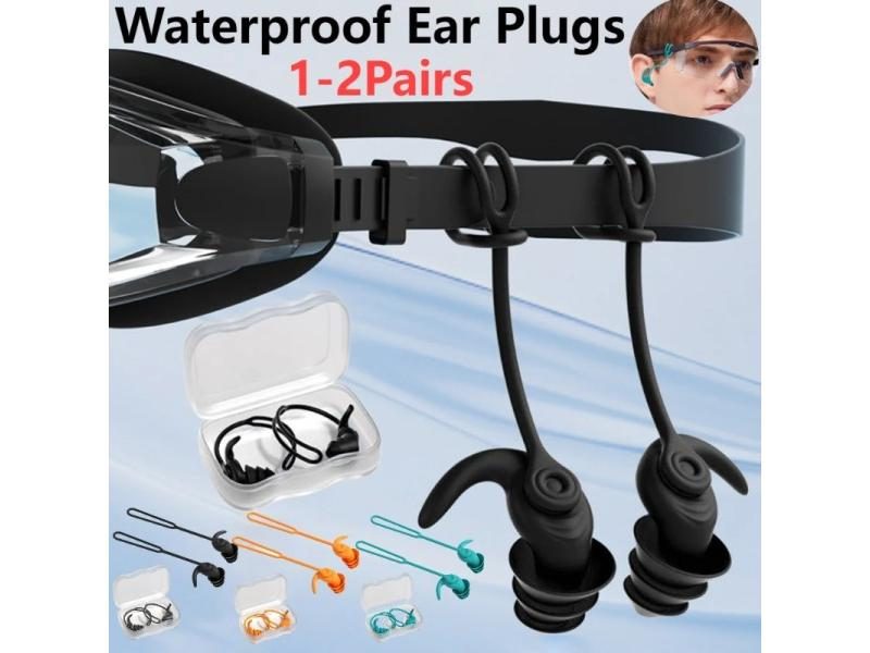 2Pair Silicone Waterproof Anti-noise Swim Ear Plugs Carousel 2