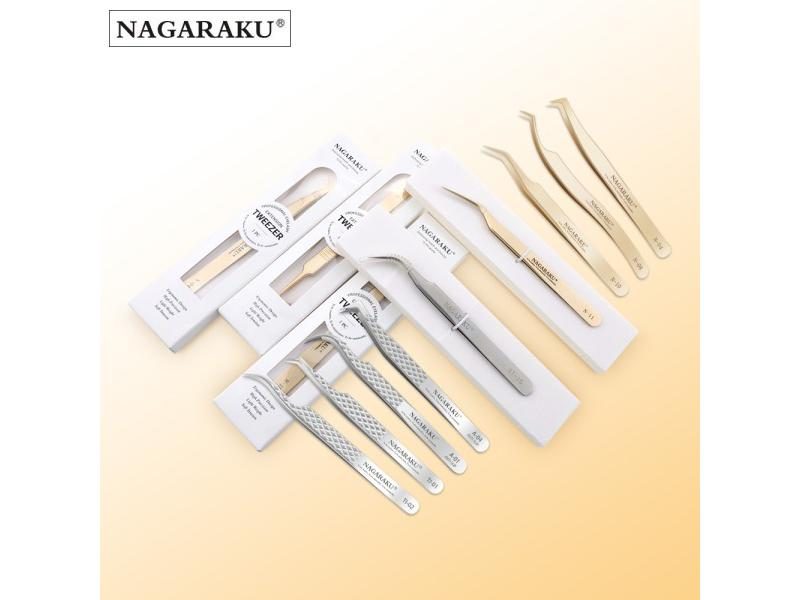 Stainless Steel Straight Curved Nail Tweezers Set Makeup Tools Carousel 2