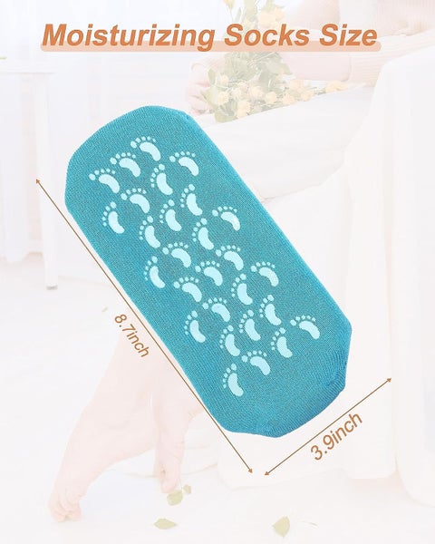 Moisturizing Socks Women 2 Pairs Dry Cracked Feet Lotion Socks Foot Moisturiz Carousel 2