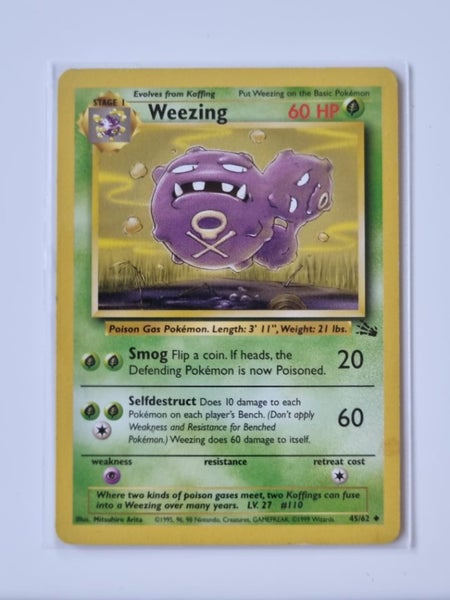 Weezing - WoTC Fossil - 45/62 Uncommon - (NM) Carousel 1