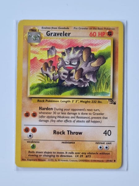 Graveler - WoTC Fossil - 37/62 Uncommon - (NM) Carousel 1