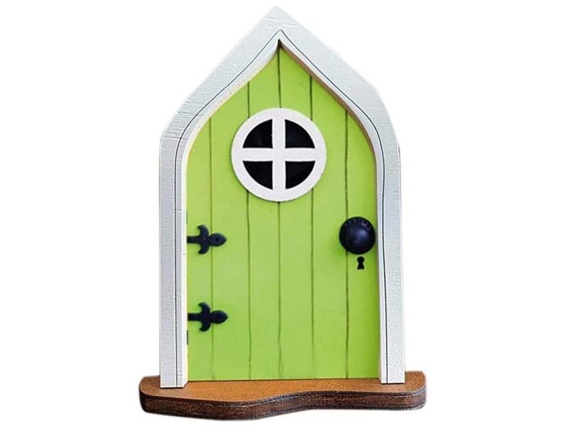 Miniature Garden Tree Doors Wooden Sculptures Christmas Decoration Carousel 1