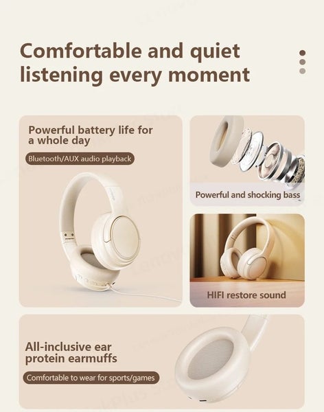 Lenovo TH20 Wireless Bluetooth 5.3 Headphones - Foldable Sport Design Carousel 2