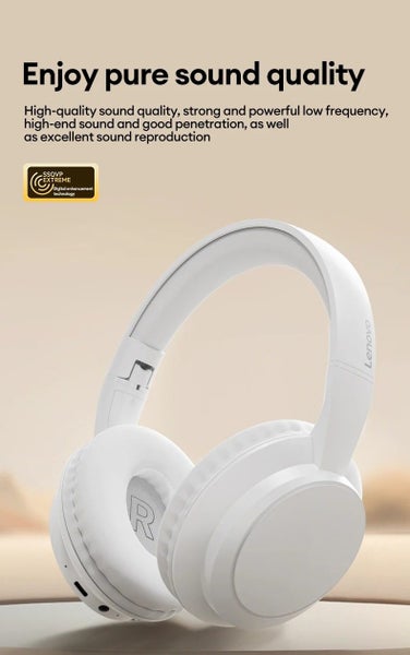 Lenovo TH11 Over-Ear Bluetooth 5.4 Hi-Fi Headphones with Active Noise Cancelling Carousel 1