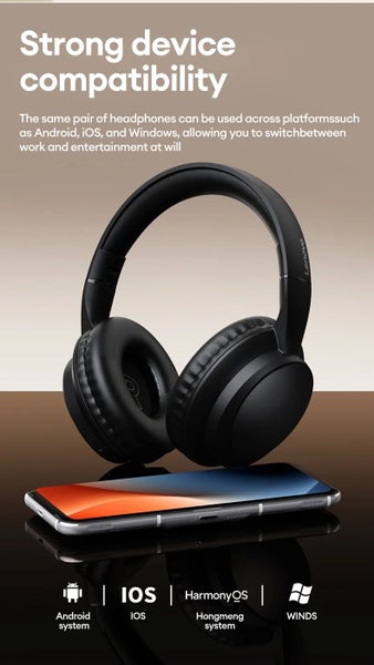 Lenovo TH11 Over-Ear Bluetooth 5.4 Hi-Fi Headphones with Active Noise Cancelling Carousel 2