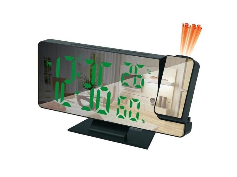 LED Digital Alarm Clock Projection Clock Projector Ceiling Clock With Time Carousel 1