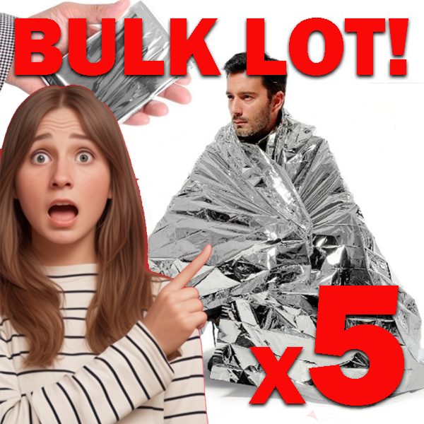Outdoor Emergency Survival First Aid Sliver Rescue Blanket 130x210CM x 5 Carousel 1