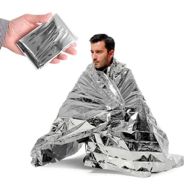 Outdoor Emergency Survival First Aid Sliver Rescue Blanket 130x210CM x 5 Carousel 2