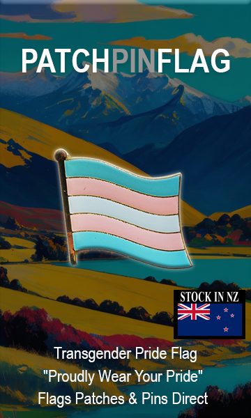Transgender Pride Flag LGBTQIA+ pin badge Carousel 1