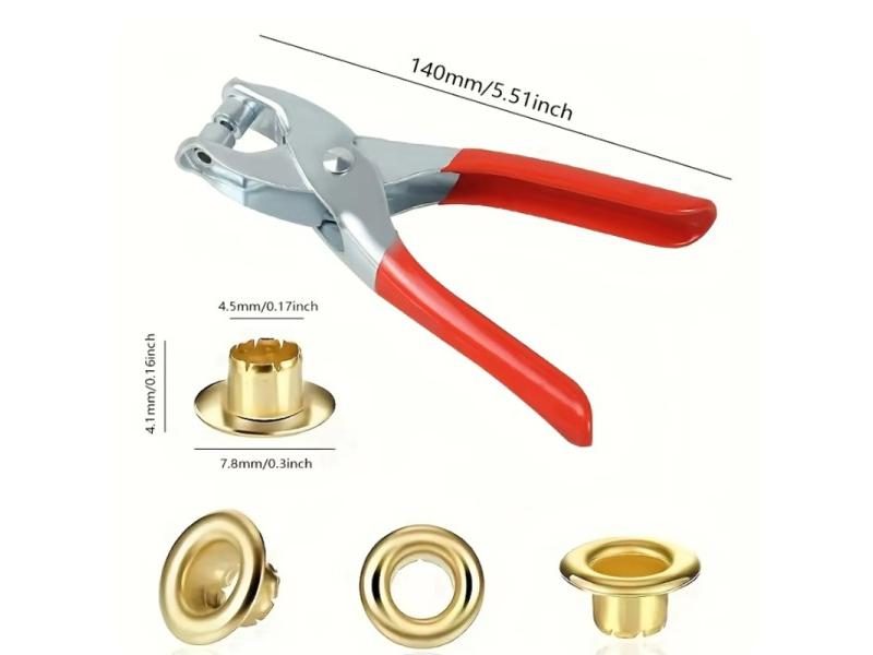 1/4 Inch Grommet Eyelet Plier Set With 30 Metal Eyelets For Leather Cloth Carousel 1