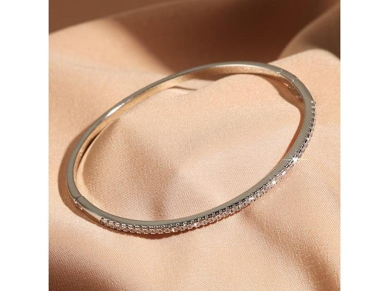 1Pcs Gypsophila Turquoise Thin Zircon Bangle For Women Carousel 1