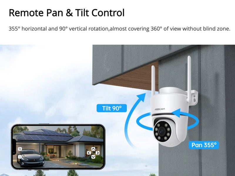 Foscam PD5 3K 5MP Outdoor PTZ WiFi IP Security Camera Dual-Band Carousel 2