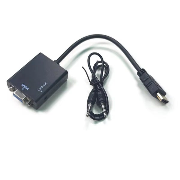 HDMI to VGA Adapter Converter 1080P with Audio for Monitor Projector Carousel 3