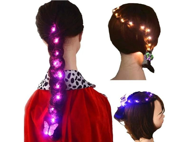 LED String Hair Clips For Braiding And Glow Party Decor Carousel 2