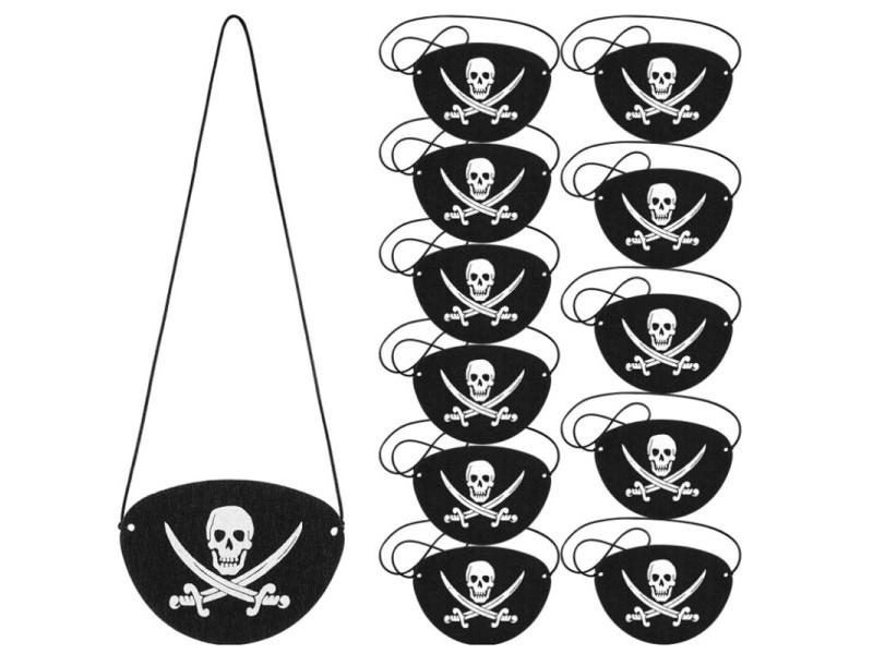 12Pcs Pirate Eye Patches For Halloween Party Decoration Carousel 2