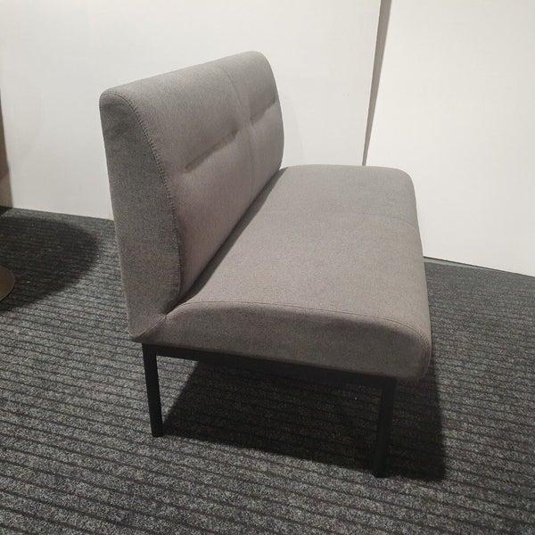 Reception Couch / Two Seater Rereception Couch – Grey Fabric | Black Legs Carousel 1