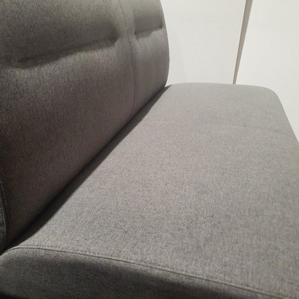 Reception Couch / Two Seater Rereception Couch – Grey Fabric | Black Legs Carousel 2