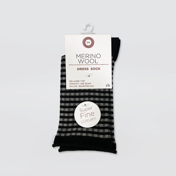 DS Merino Wool Striped Dress Socks Carousel 1