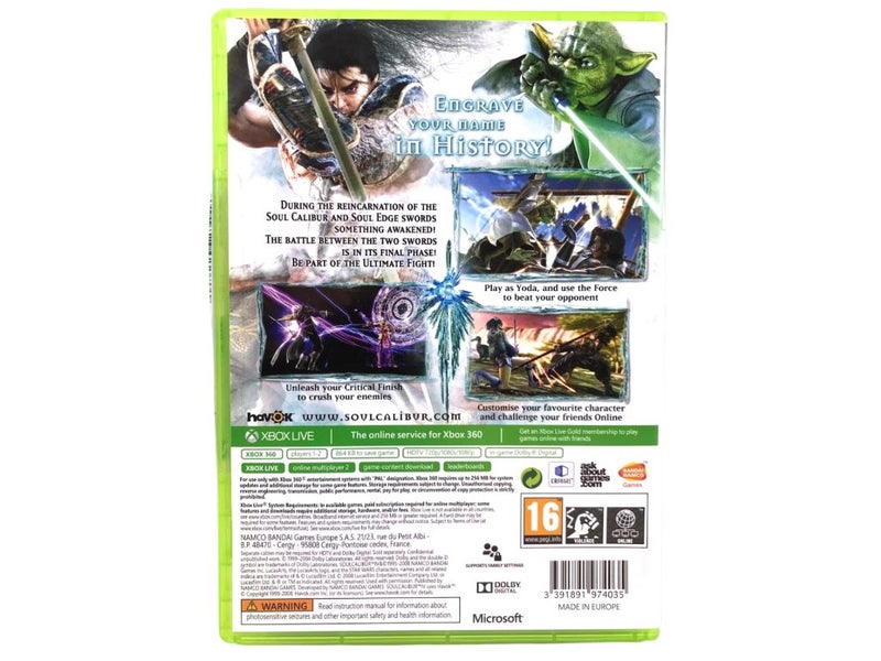 SoulCalibur IV (Xbox 360 Classics) *BRAND NEW PLASTIC SEALED* Carousel 2