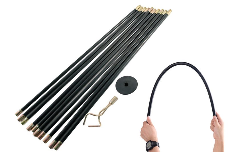 12 Piece Flexible Chimney Brush Drain Cleaner Rods for Pipe Dryer Vent Cleaning Carousel 1