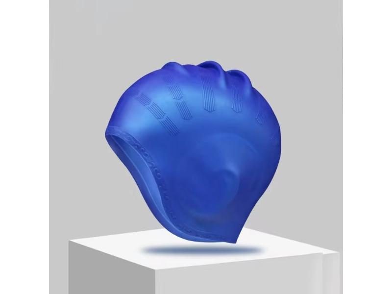 Durable Silicone Swimming Cap With Ear Pockets For Adults Teens Carousel 1