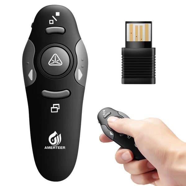 Wireless Presenter, PPT Controller Presentation Remote Control Laser Po Carousel 2