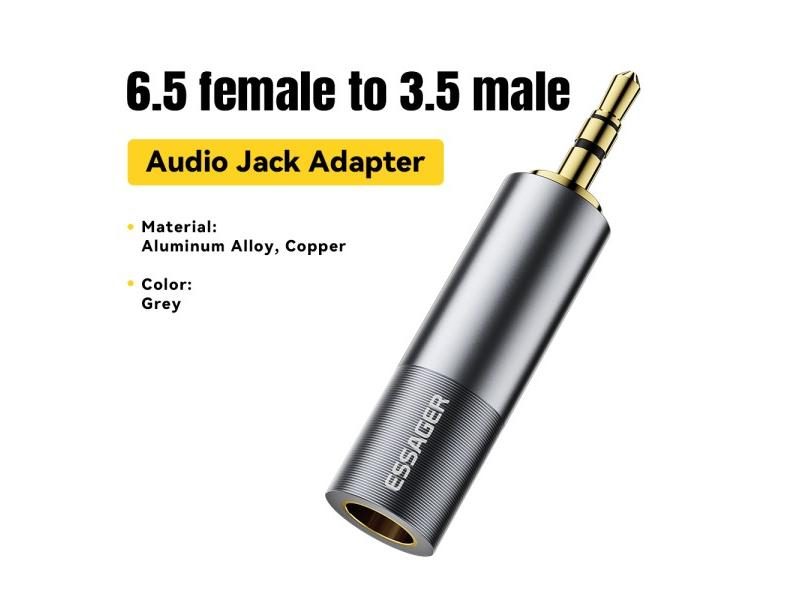 3.5mm To 6.5mm Audio Jack Adapter For Speaker Guitar Carousel 1