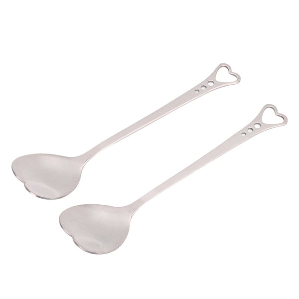 2Pcs Coffee Spoons Stainless Steel Tea Spoons Round Dessert Spoons Long Handl Carousel 1