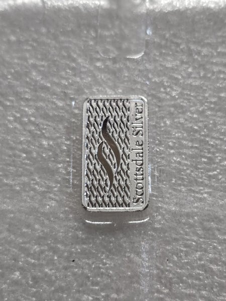 $1 RESERVE!! Scottsdale 5 Gram .999 Silver Lion Bar in mint sealed sheet Carousel 2