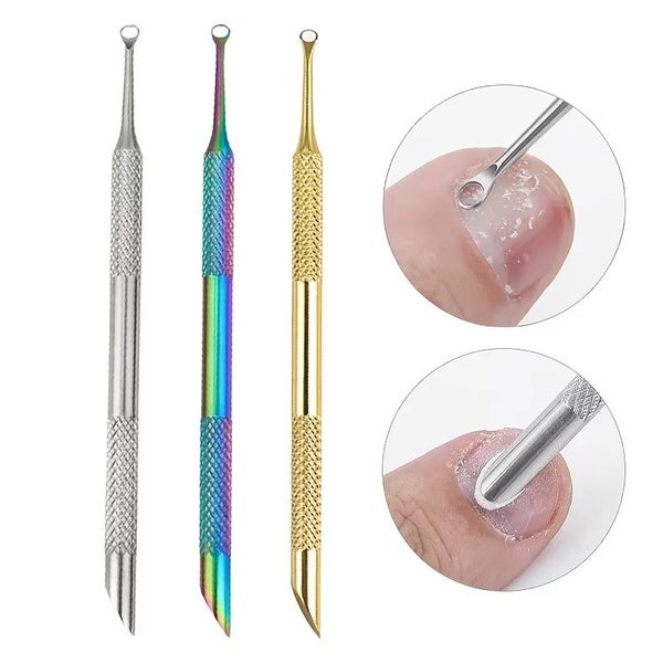 Stainless Steel Cuticle Remover Nail Pusher Prep Tool Carousel 2