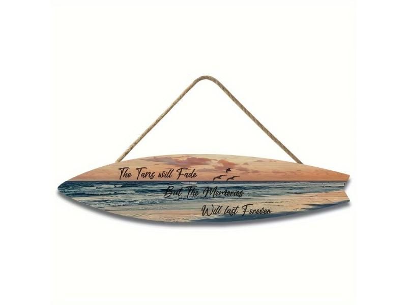 Tropical Seascape Surfboard Wall Decor Indoor/Outdoor Carousel 1