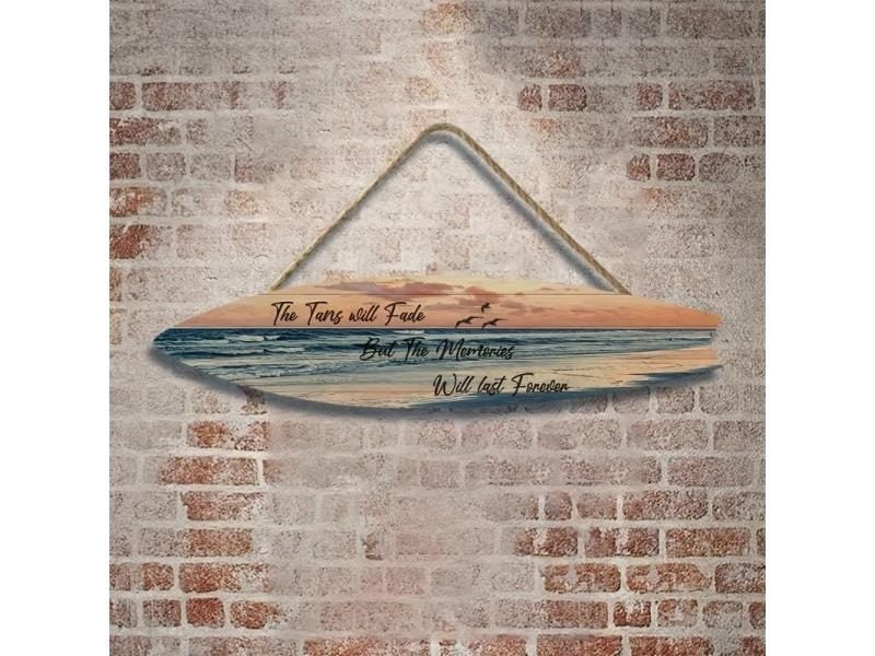 Tropical Seascape Surfboard Wall Decor Indoor/Outdoor Carousel 2
