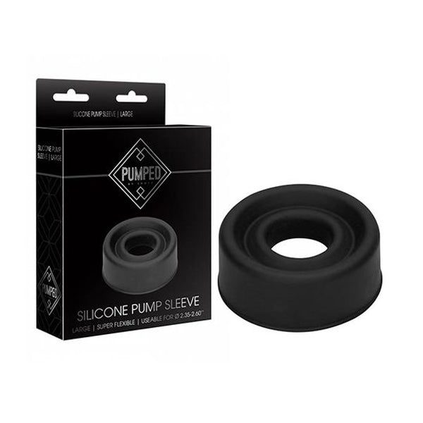 Pumped Silicone Large Penis Pump Sleeve Black Carousel 1