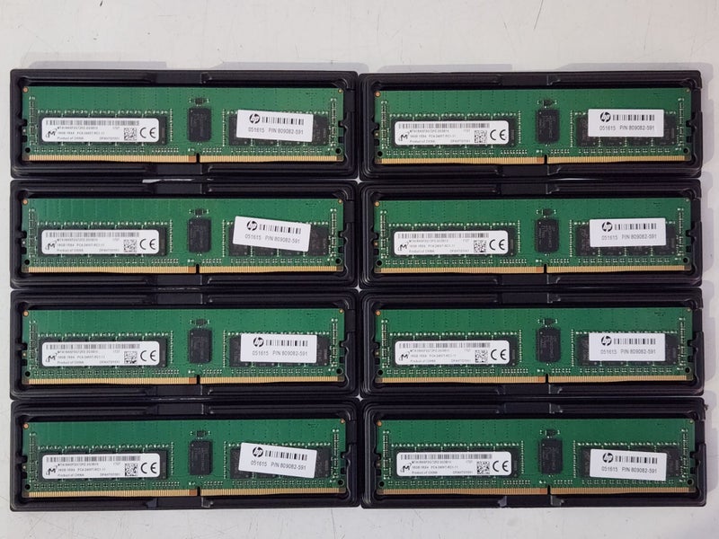 - HPE 809082-591 128GB Kit (16GB x8) PC4-19200 DDR4-2400MHz 1Rx4 ECC Memory Carousel 1