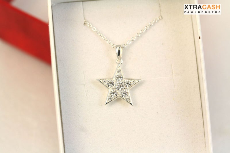 Sterling Silver Necklace And Star Pendant Carousel 2
