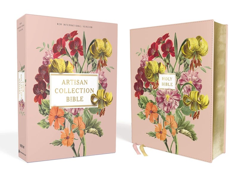 NIV, Artisan Collection Bible, Leathersoft, Blush Floral, Red Letter Edition Carousel 1