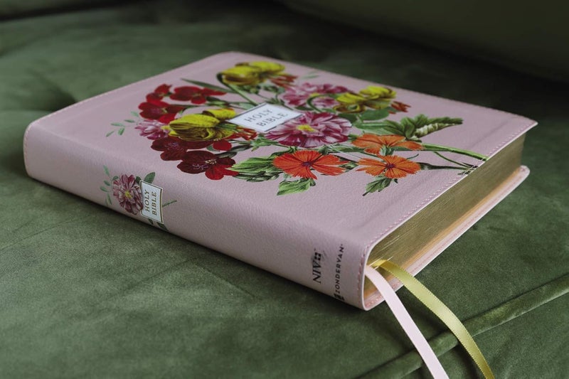 NIV, Artisan Collection Bible, Leathersoft, Blush Floral, Red Letter Edition Carousel 2