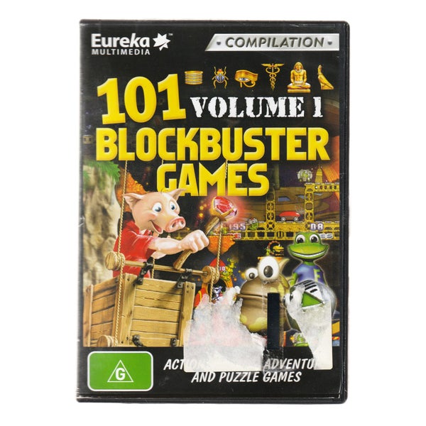 101 Blockbuster Games: Volume 1 • PC-CD • Crusaders of Space / Tetris • Eureka Carousel 2