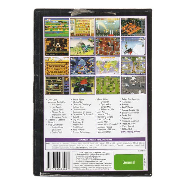 101 Blockbuster Games: Volume 1 • PC-CD • Crusaders of Space / Tetris • Eureka Carousel 4