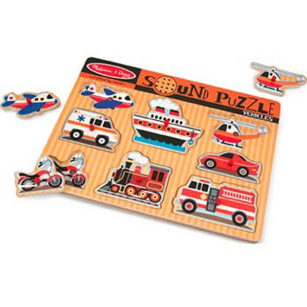 Melissa & Doug Vehicles Sound Puzzle 8 Pieces Carousel 2