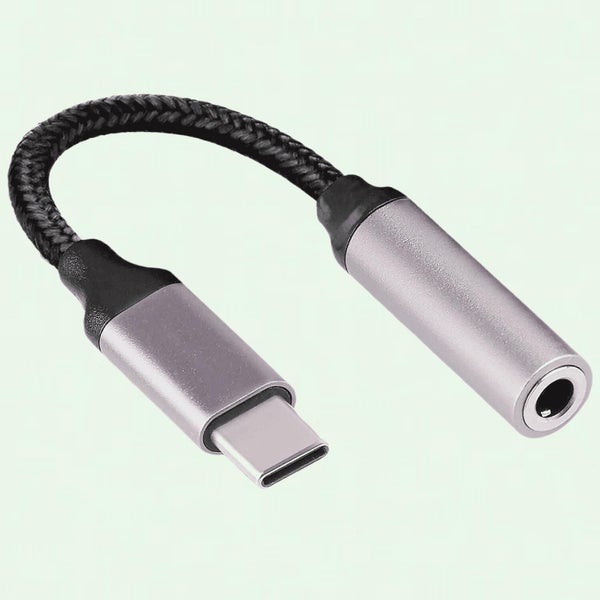 USB C Male to 3.5mm Female Headphone Jack Adapter, Type C to Aux Audio Cable Carousel 1