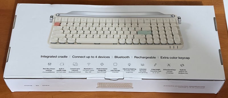 ACTTO B705 Retro Bluetooth Mechanical Keyboard - Mint / Boxed Carousel 2