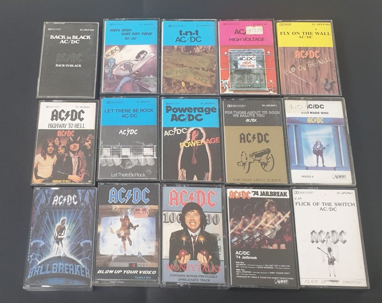 Bulk lot AC DC Cassette Tapes old Carousel 1
