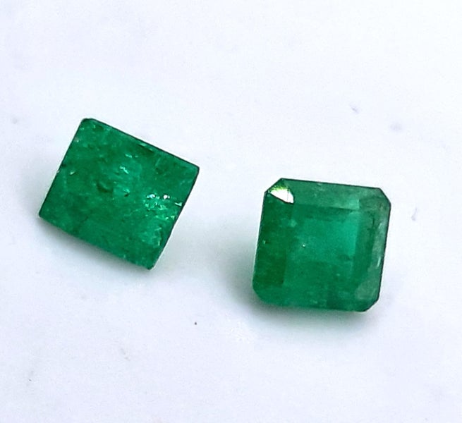Emerald Gemstone 2 x square shaped Carousel 1