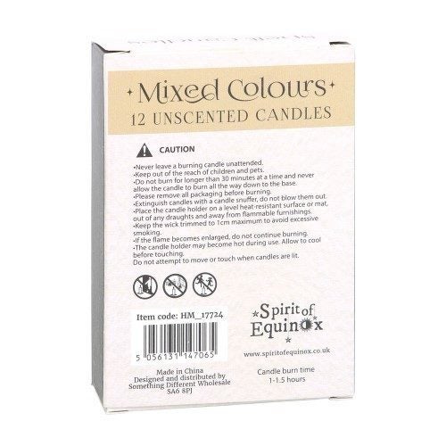 Set of 12 Mixed Colour Unscented Spell Candles Carousel 2